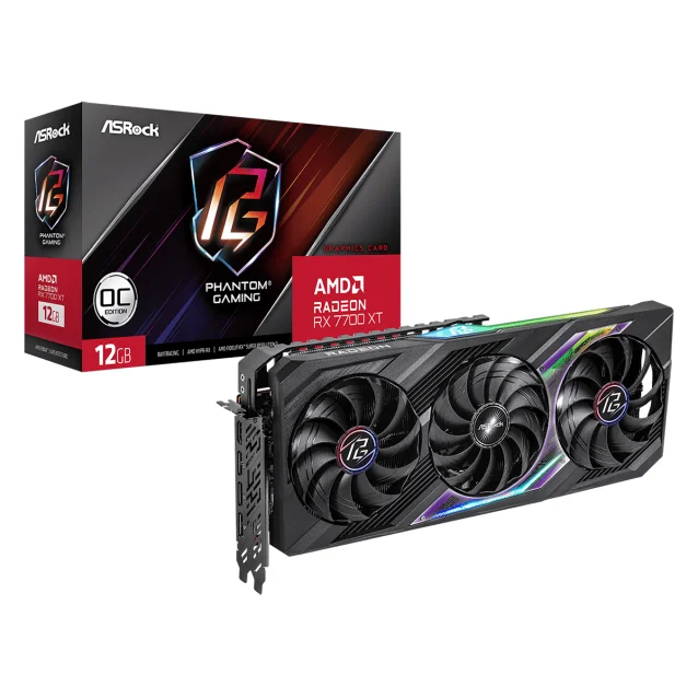 Scheda video Asrock Phantom Gaming Radeon RX 7700 XT AMD 12 GB GDDR6 [90-GA4LZZ-00UANF]