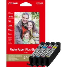 Cartuccia inchiostro Canon Confezione multipla cartucce d'inchiostro CLI-581XL BK/C/M/Y a resa elevata + carta fotografica [2052C004]