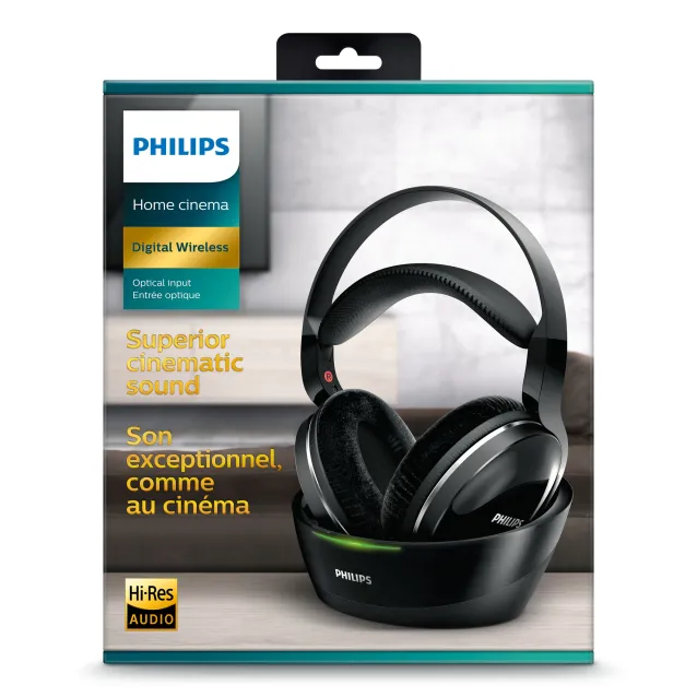 Cuffia con microfono Philips SHD8850/12 cuffia e auricolare Cuffie Wireless A Padiglione MUSICA Nero [SHD8850/12]