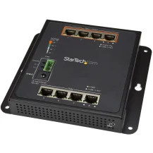 Switch di rete StarTech.com industriale a 8 porte Gigabit PoE - 4 x PoE+ 30W Power Over Ethernet gestito GbE Layer/L2 in metallo temprato Commutatore ad alta potenza IP-30/ -40C +75C (8-PORT [4X POE +] GBE SWITCH L2 MANAGED [IES81GPOEW]