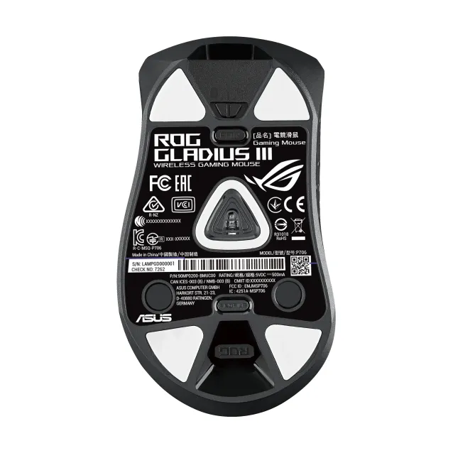 ASUS ROG Gladius III mouse Mano destra USB tipo A Ottico 19000 DPI [90MP0270-BMUA00]