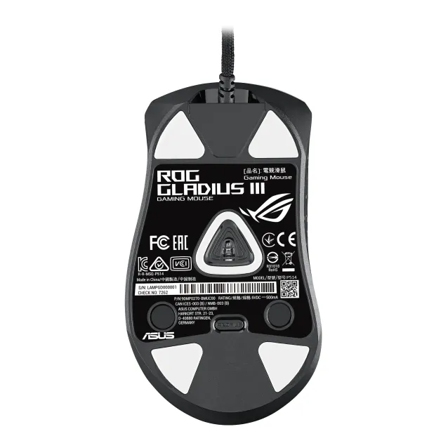 ASUS ROG Gladius III mouse Mano destra USB tipo A Ottico 19000 DPI [90MP0270-BMUA00]