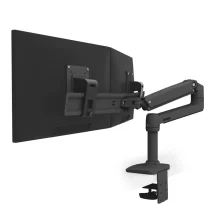 Ergotron LX Series 45-489-224 supporto da tavolo per Tv a schermo piatto 63,5 cm [25] Nero Scrivania (LX DESK DUAL DIRECT ARM - MATTE BLACK) [45-489-224]