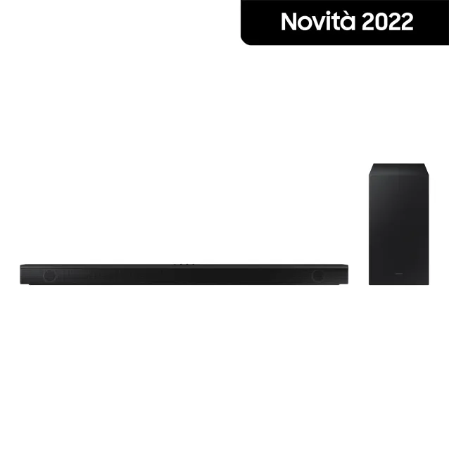 Altoparlante soundbar Samsung Soundbar HW-B650/ZF con subwoofer 3.1 canali 430W 2022, audio 3D, suono bilanciato, uniforme e ottimizzato, bassi profondi