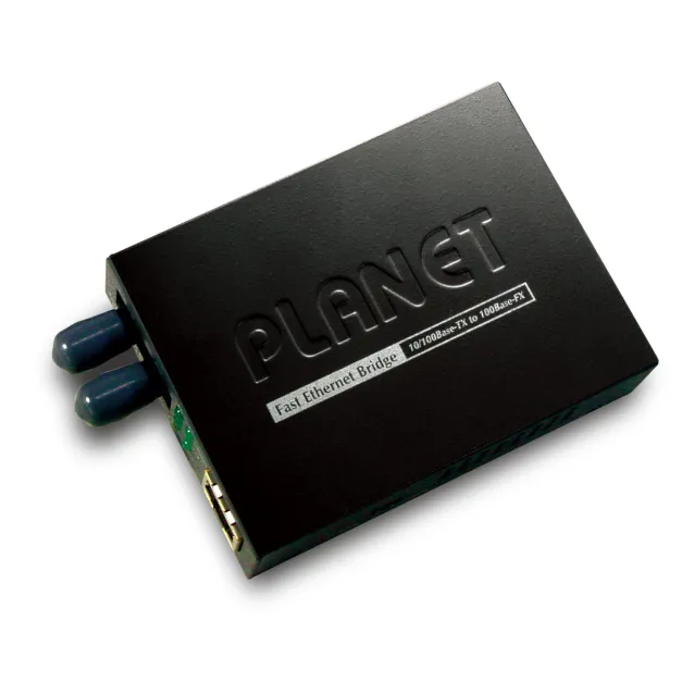 PLANET FT-801 convertitore multimediale di rete 100 Mbit/s 1310 nm Modalità multipla Nero [FT-801]