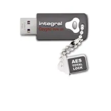 Integral 64GB Crypto Drive FIPS 197 Encrypted USB 3.0 unità flash tipo A 3.2 Gen 1 [3.1 1] Grigio (64GB HARDWARE ENCRYPTED DRIVE SECURE PASSWORD 256 AES CRYPTO INTEGRAL) [INFD64GCRY3.0197]