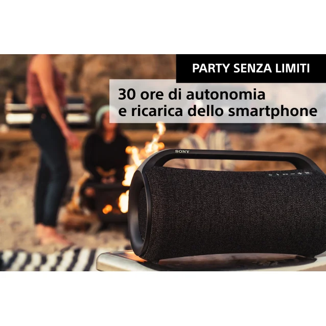 Altoparlante portatile Sony SRS-XG500 - Cassa Boombox Bluetooth® resistente ideale per feste con suono potente, effetti luminosi ed autonomia fino a 20 ore [SRSXG500B.EU8]