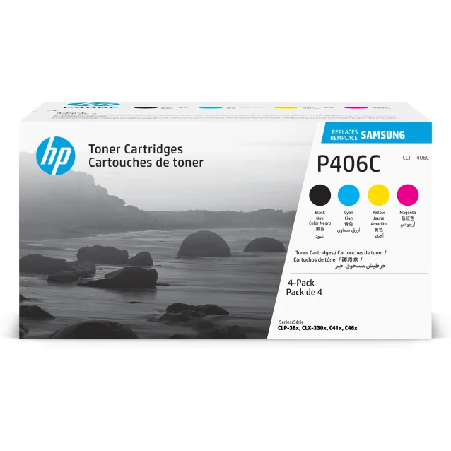 Samsung Confezione da 4 cartucce toner originali HP CLT-P406C (ciano/magenta/giallo/nero) [SU375A]