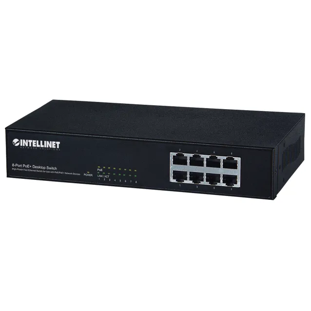 Intellinet 560764 switch di rete Fast Ethernet (10/100) Supporto Power over (PoE) Nero [560764]