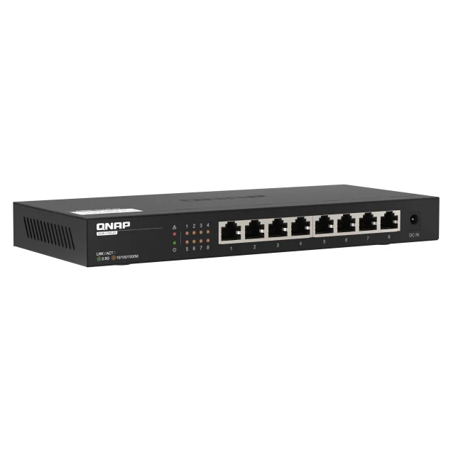 QNAP QSW-1108-8T switch di rete Non gestito 2.5G Ethernet (100/1000/2500) Nero [QSW-1108-8T]