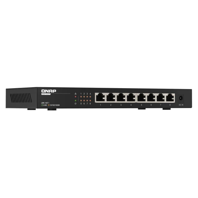 QNAP QSW-1108-8T switch di rete Non gestito 2.5G Ethernet (100/1000/2500) Nero [QSW-1108-8T]