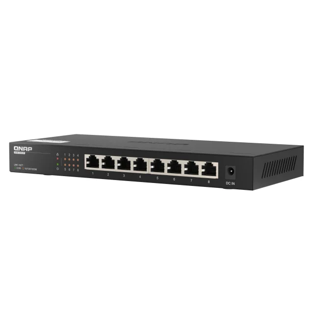 QNAP QSW-1108-8T switch di rete Non gestito 2.5G Ethernet (100/1000/2500) Nero [QSW-1108-8T]