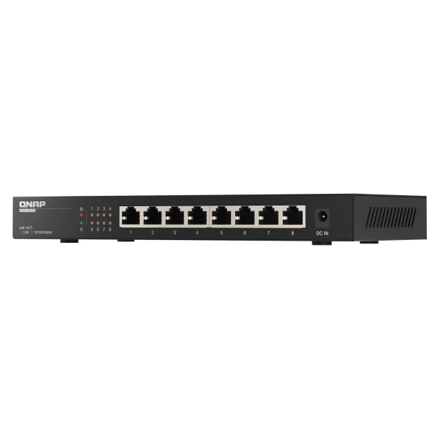 QNAP QSW-1108-8T switch di rete Non gestito 2.5G Ethernet (100/1000/2500) Nero [QSW-1108-8T]