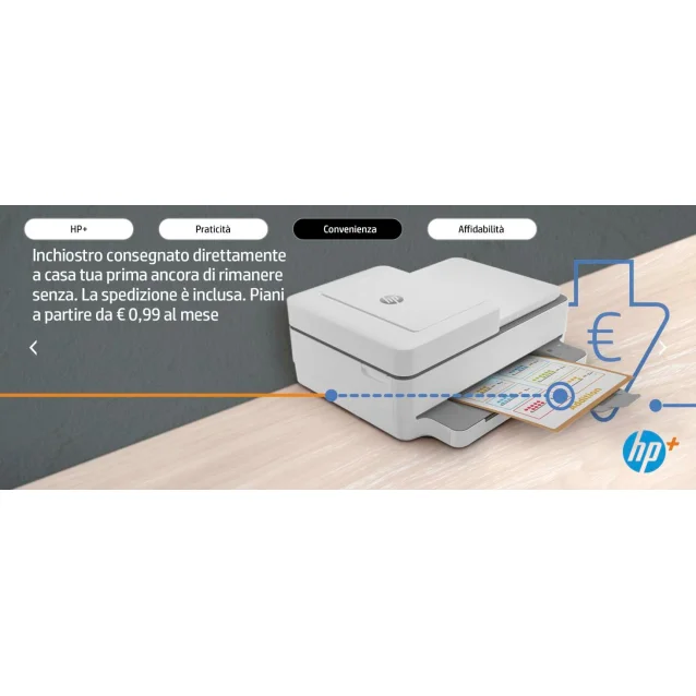 HP ENVY Stampante multifunzione 6420e, Colore, per Casa, Stampa, copia, scansione, invio fax da mobile, wireless; HP+; idonea a Instant Ink; stampa smartphone o tablet
