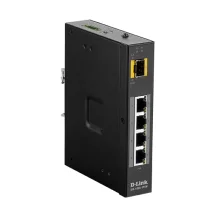 Switch di rete D-Link DIS‑100G‑5PSW Non gestito L2 Gigabit Ethernet (10/100/1000) Supporto Power over (PoE) Nero [DIS-100G-5PSW]