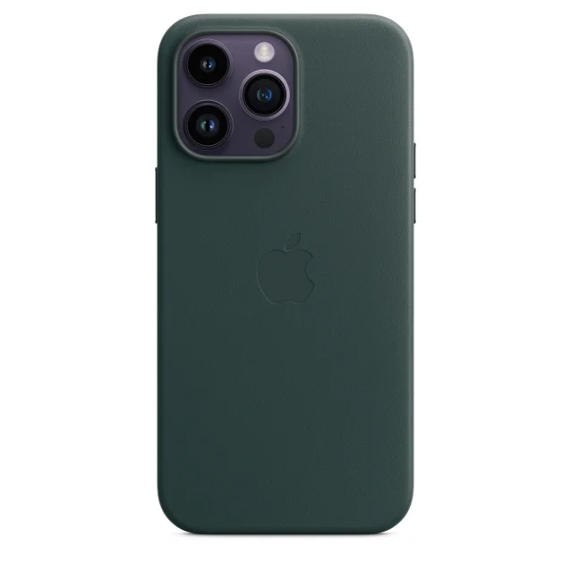 SCOPRI LE OFFERTE ONLINE SU Custodia per smartphone Apple iPhone 14 Pro Max  in Pelle - Verde foresta [MPPN3ZM/A]