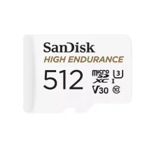 SanDisk SDSQQNR-512G-GN6IA memoria flash 512 GB MicroSDXC Classe 10 (HIGH ENDURANCE MICROSDXC - 512GB + SD ADAPTER UP TO 20K HOURS FUL Warranty: 12M) [SDSQQNR-512G-GN6IA]
