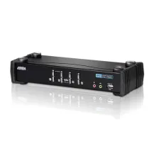 ATEN CS1764A-AT-E switch per keyboard-video-mouse [kvm] Nero (4 port DVI / USB KVMP Switch - with Audio Support [4 KVM Cables included] New version Warranty: 24M) [CS1764A-AT-E]