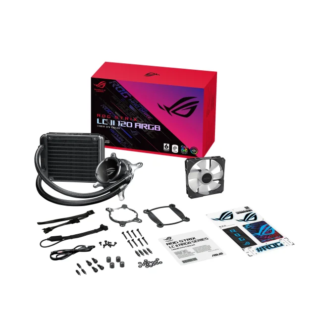 Ventola per PC ASUS ROG STRIX LC II 120 ARGB Processore Liquid cooling kit 12 cm Nero [90RC00D1-M0UAY0]
