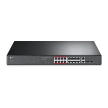 Switch di rete TP-Link TL-SL1218MP Non gestito Gigabit Ethernet (10/100/1000) Supporto Power over (PoE) 1U Nero [TL-SL1218MP]