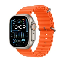 Smartwatch Apple Watch Ultra 2 GPS + Cellular, Cassa 49m in Titanio con Cinturino Ocean Arancione [MREH3TY/A]