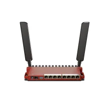 Mikrotik L009UiGS-2HaxD-IN router wireless Gigabit Ethernet Banda singola [2.4 GHz] Rosso (L009UiGS-2HaxD with dual core - 800MHz CPU, 512MB RAM, 8 x Gbit LAN, 1 2.5 SFP port, 2.4 GHz 802.11b/g/n/ax dual-chain wireless, Warranty: 15M) [L009UIGS-2HAXD-IN]