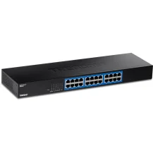 Trendnet TEG-S25 switch di rete Gigabit Ethernet [10/100/1000] Nero (24-PORT GIGABIT SWITCH RACK - 24X RJ-45 PORTS/W METAL) [TEG-S25]