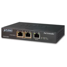 PLANET POE-E202 moltiplicatore di rete Ricevitore e trasmettitore Nero 10, 100, 1000 Mbit/s (1-Port 802.3at PoE+ to 2-Port - 802.3af/at Gigabit PoE Extende Warranty: 36M) [POE-E202]