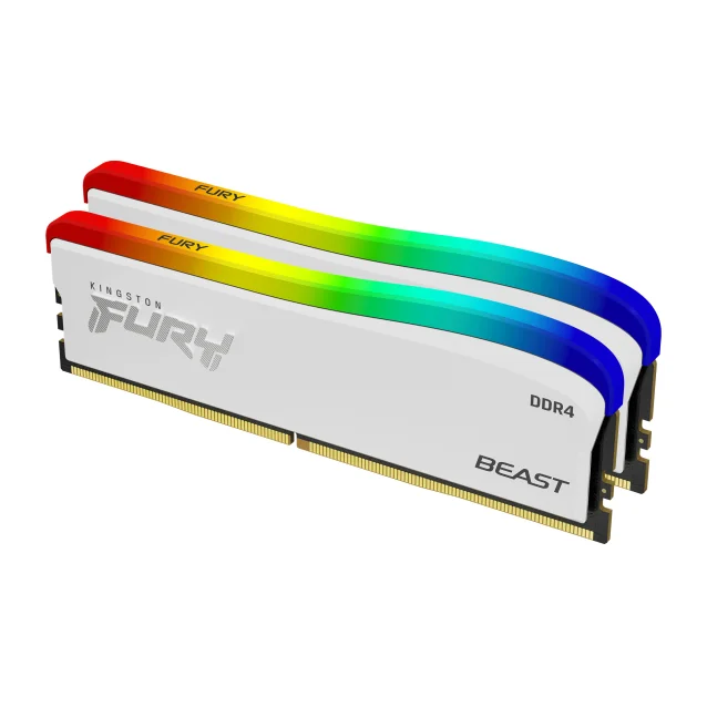 Memoria Kingston Technology FURY 32GB 3600MT/s DDR4 CL18 DIMM (Kit of 2) Beast bianco RGB SE [KF436C18BWAK2/32]