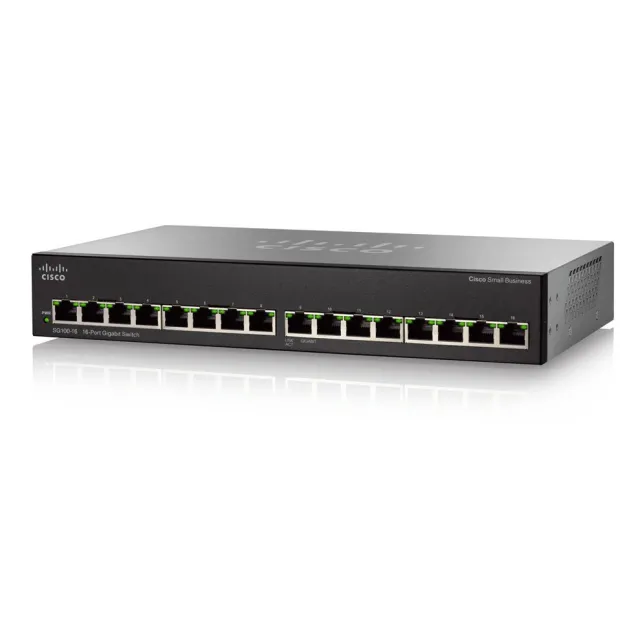 Switch di rete Cisco Small Business SG110-16 Non gestito L2 Gigabit Ethernet (10/100/1000) 1U Nero [SG110-16-EU]