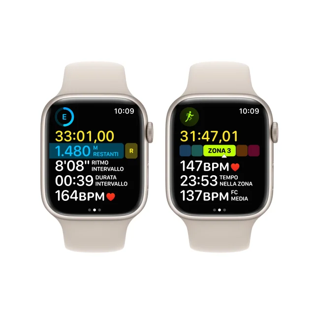Smartwatch Apple Watch Series 8 GPS 45mm Cassa in Alluminio color Galassia con Cinturino Sport Band - Regular [MNP23TY/A]