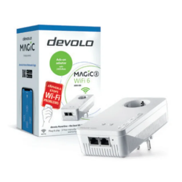 Sfera Ufficio - Powerline Devolo Magic 2 WiFi 6 2400 Mbit/s Collegamento  ethernet LAN Wi-Fi Bianco 1 pz [8811]