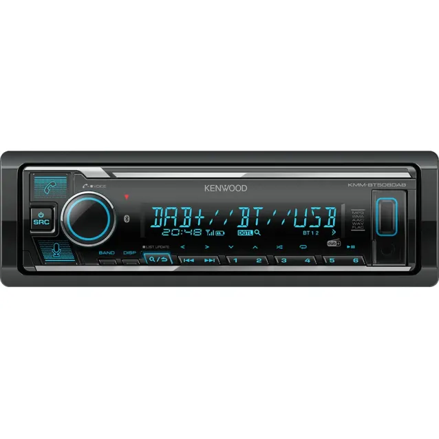 Autoradio Kenwood Electronics KMM-BT508DAB Ricevitore multimediale per auto Nero 200 W Bluetooth