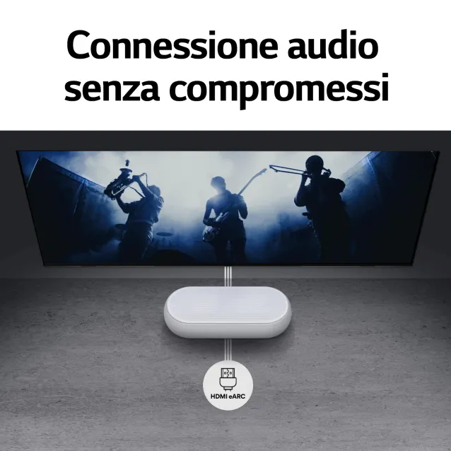 Altoparlante soundbar LG Eclair QP5 Soundbar compatta 320W 3.1.2 canali Dolby Atmos DTS:X - Bianca