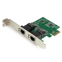 StarTech.com Adattatore Scheda di Rete Ethernet Gigabit PCI express PCIe NIC a 2 porte RJ45 da 1 Gbps [ST1000SPEXD4]