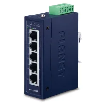 PLANET ISW-500T switch di rete Non gestito Fast Ethernet [10/100] Blu (IP30 Compact size 5-Port - 10/100TX Switch [-40~75 degrees C] Warranty: 60M) [ISW-500T]