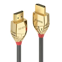 Lindy 37864 cavo HDMI 5 m tipo A [Standard] Oro, Grigio (5M HIGH SPEED CABLE - GOLD LINE) [37864]