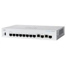 Cisco CBS350-8S-E-2G-UK switch di rete Gestito L3 Gigabit Ethernet [10/100/1000] 1U Nero, Grigio (CBS350 Managed 8 port SFP Ext PS 2x1G Combo) [CBS350-8S-E-2G-UK]
