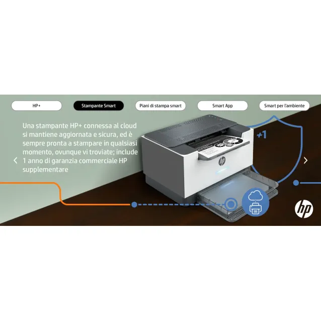 Stampante laser HP LaserJet M209dwe, Bianco e nero, per Piccoli uffici, Stampa, Wireless; HP+; donea a Instant Ink; Stampa fronte/retro; Cartuccia con JetIntelligence [6GW62E]
