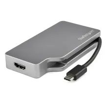 StarTech.com Adattatore Multiporta Video USB-C 4 in 1 Alluminio - 4K 60Hz Grigio Siderale [CDPVDHDMDP2G]