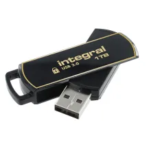 Integral 1TB Secure 360 Encrypted USB 3.0 unitÃ  flash 1,02 TB tipo A 3.2 Gen 1 [3.1 1] Nero, Oro (1TB USB3.0 DRIVE SECURE360 BLACK SECURELOCK2 AES 256BIT SOFTWARE ENCRYPTION INTEGRAL) [INFD1TB360SEC3.0]
