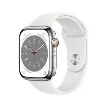 Smartwatch Apple Watch Series 8 OLED 45 mm Digitale 396 x 484 Pixel Touch screen 4G Argento Wi-Fi GPS (satellitare) [MNKE3FD/A]
