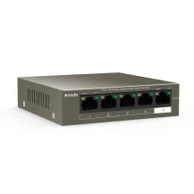 Tenda TEF1105P-4-38W switch di rete Non gestito L2 Fast Ethernet (10/100) Supporto Power over (PoE) Grigio [TEF1105P-4-38W]