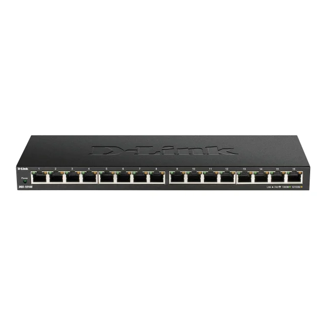 D-Link DGS-1016S switch di rete Non gestito Gigabit Ethernet (10/100/1000) Nero [DGS-1016S/E]