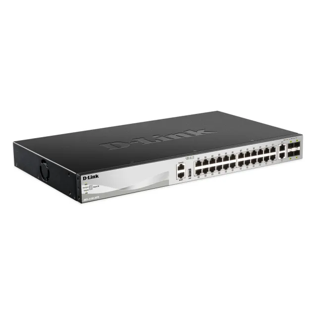 Switch di rete D-Link DGS-3130-30TS Gestito L3 Gigabit Ethernet (10/100/1000) Nero, Grigio [DGS-3130-30TS/SI]