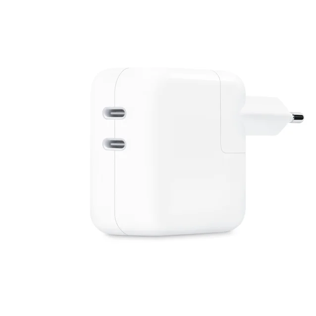 Apple MW2K3ZM/A Caricabatterie per dispositivi mobili Universale Bianco AC Interno (35W DUAL USB-C POWER ADAPTER - .) [MW2K3ZM/A]