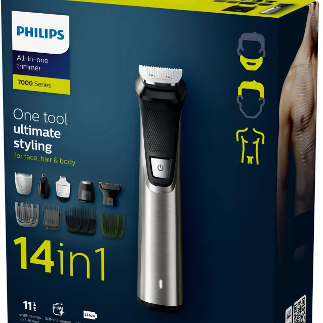 Philips MULTIGROOM Series 7000 MG7745/15 14 in 1, Barba, capelli e corpo