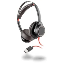 POLY Blackwire 7225 Headset Wired Head-band Calls/Music USB Type-A Black, Red