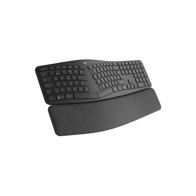 Logitech ERGO K860 Wireless Split Keyboard - Tastiera Ergonomica Wireless, Poggiapolsi, Connettività Bluetooth e USB, Compatibile con Windows Mac [920-010106]