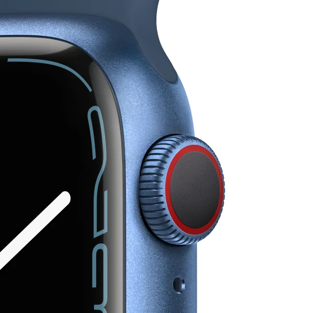 Smartwatch Apple Watch Series 7 OLED 41 mm Digitale Touch screen 4G Blu Wi-Fi GPS (satellitare) [MKHU3B/A]